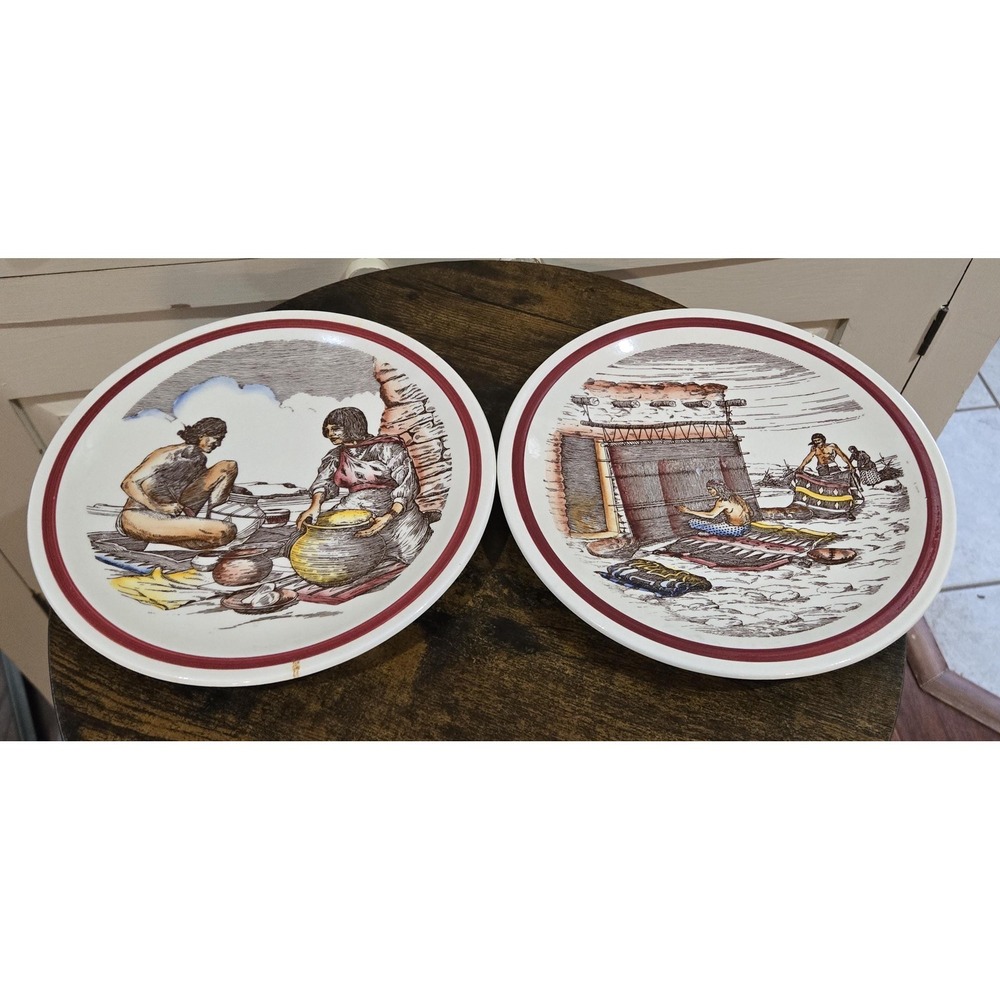Vernon‎ Kilns Plates, Set of 2, Bits of the Southwest 1950s